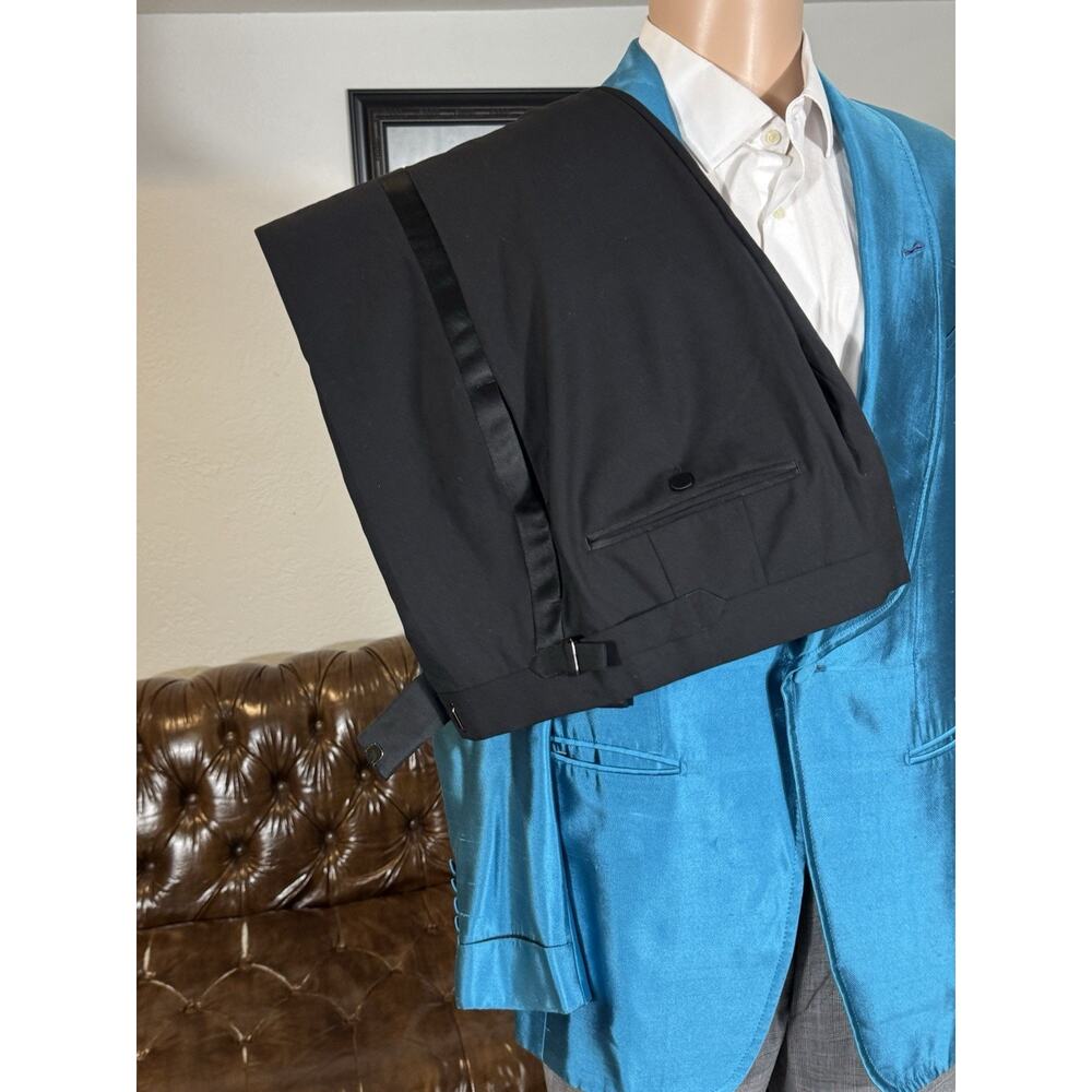 Tom Ford Turqouise Mulberry Silk Tuxedo Dinner Jacket Trousers 48R 38R 32x32